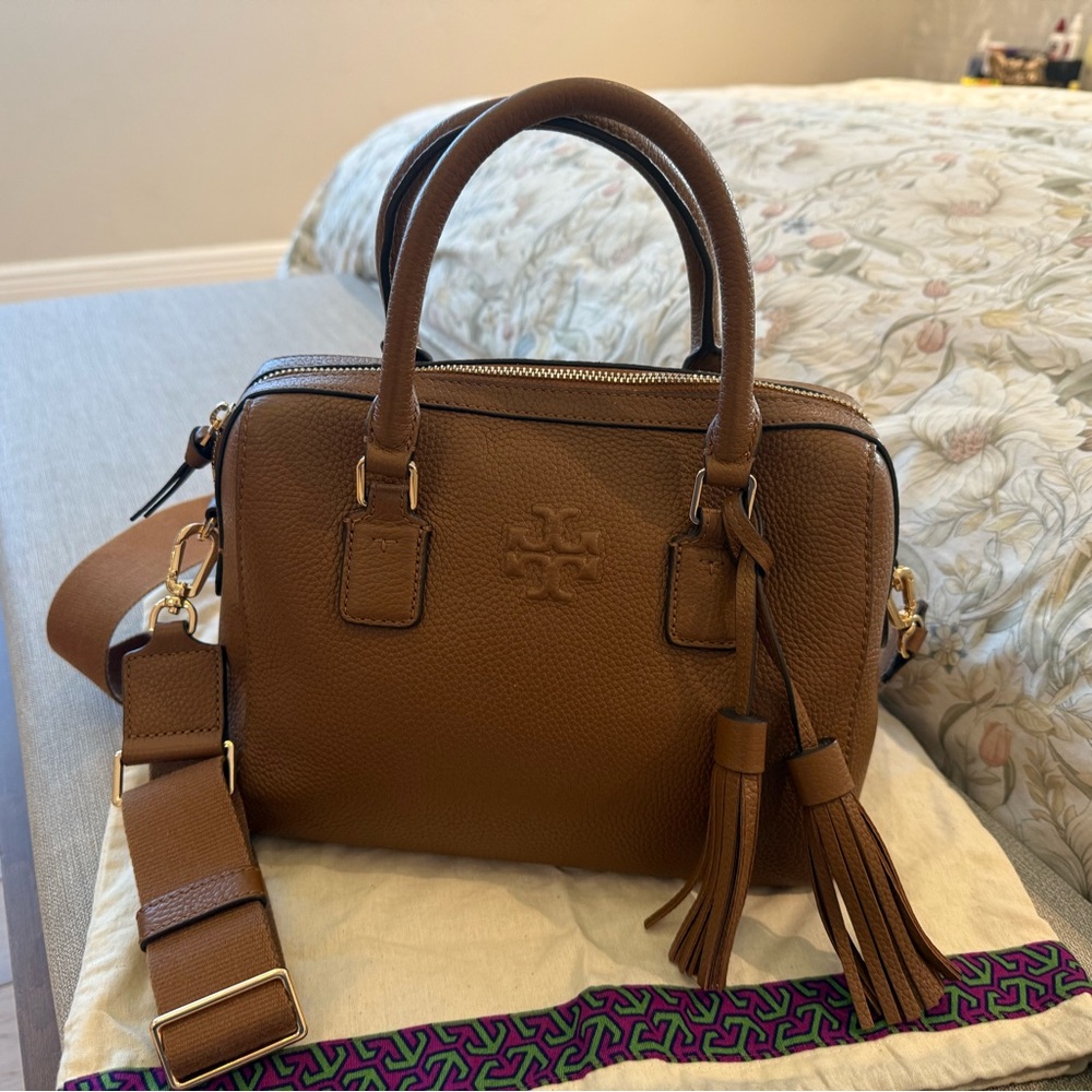 Tory Burch Thea Mini Satchel Crossbody Double Strap Handbag